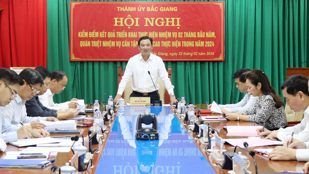 TP Bắc Giang: Tập trung cao thực hiện nhiệm vụ trọng tâm năm 2024