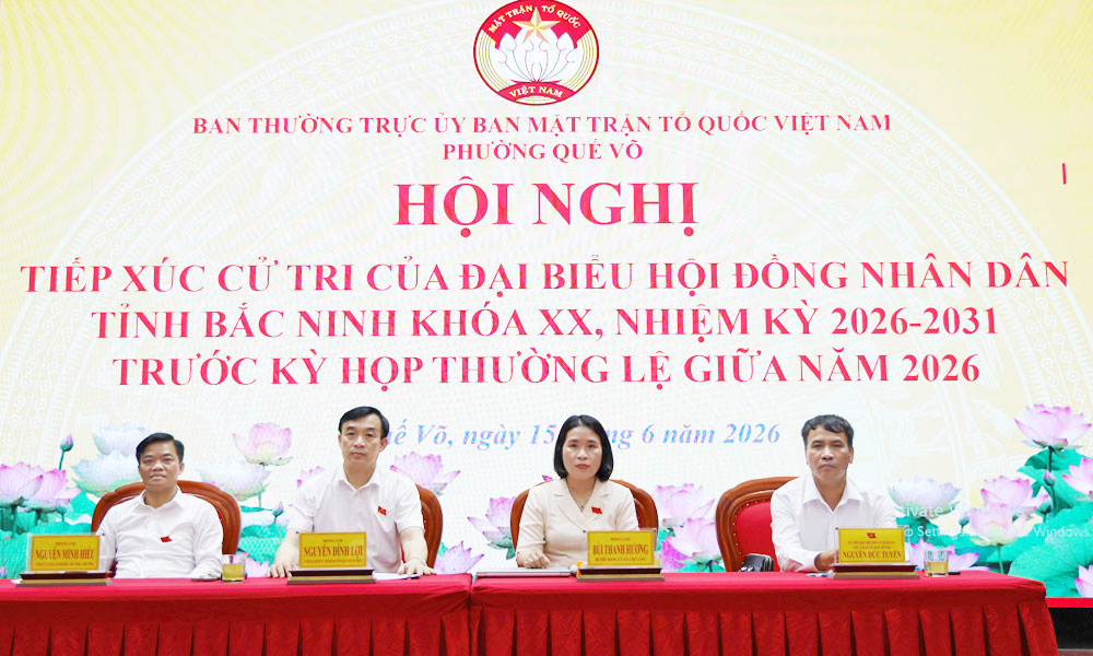 Đại biểu HĐND tỉnh Bắc Ninh tiếp xúc cử tri phường Quế Võ