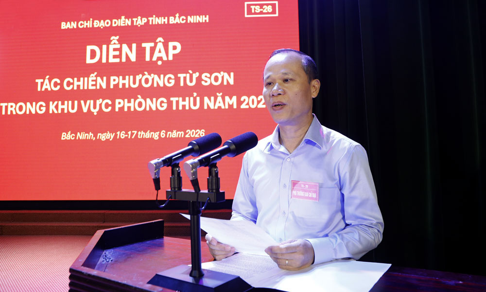 Bắc Ninh: Khai mạc diễn tập tác chiến phường Từ Sơn trong khu vực phòng thủ năm 2026