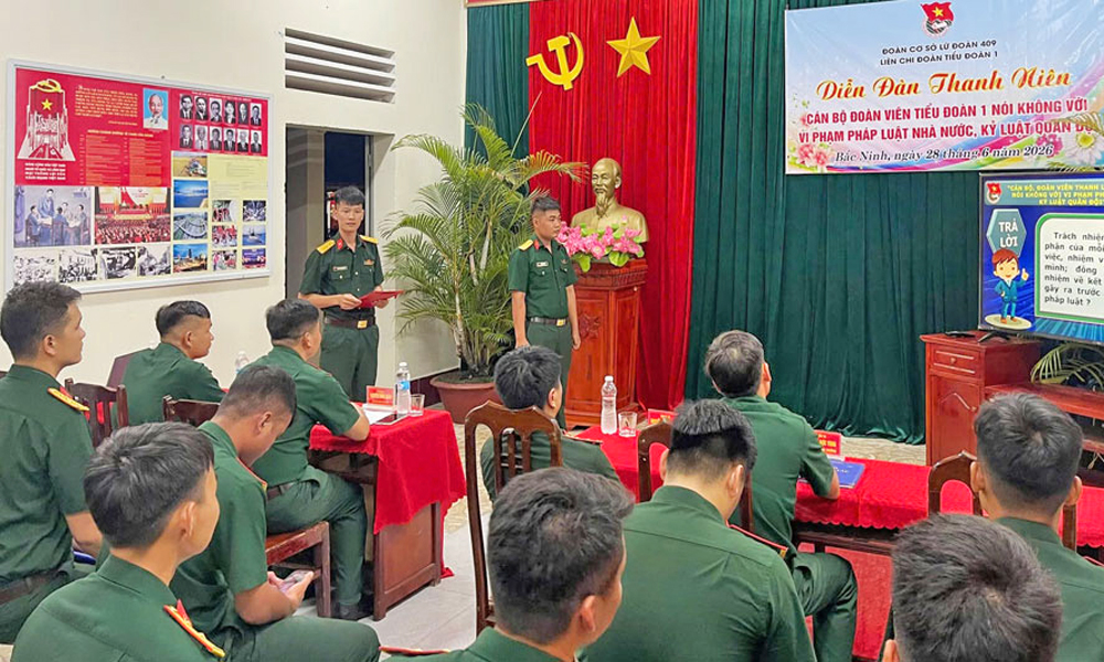 Đoàn viên thanh niên Lữ đoàn 409 nói không với vi phạm Mb667.pro cá cược trực tuyến, kỷ luật quân đội
