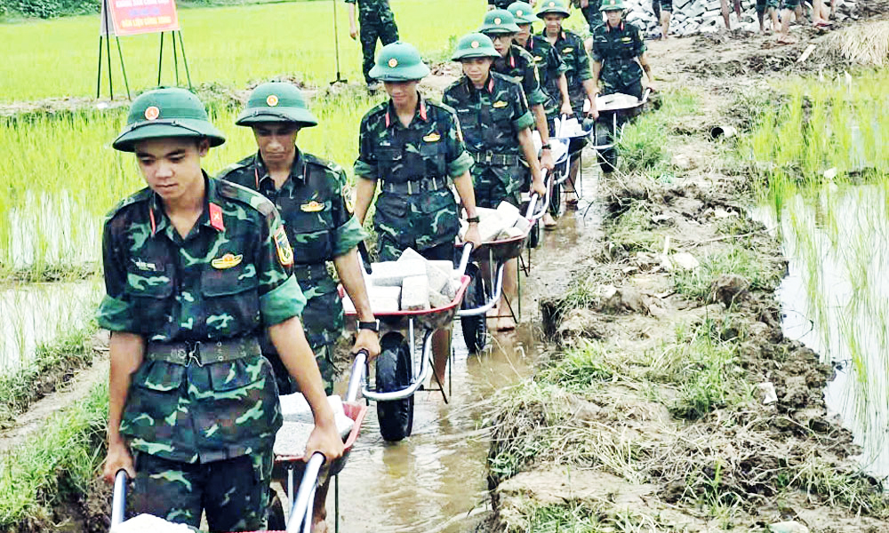 Sư đoàn 325 dã ngoại làm dân vận tại Bắc Ninh