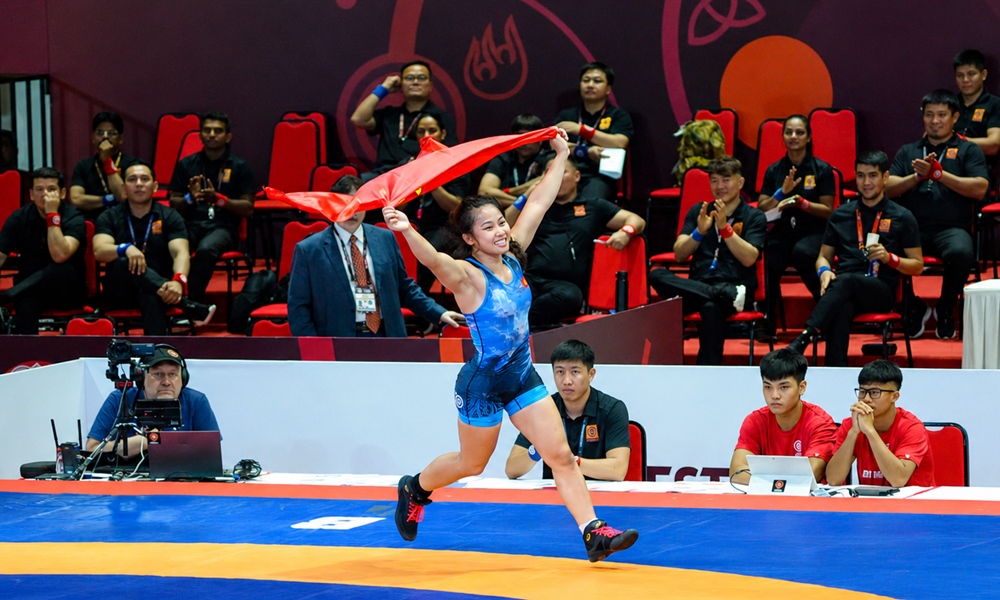 Bac Ninh wrestler Do Ngoc Linh wins gold at Asian Youth Wrestling championships