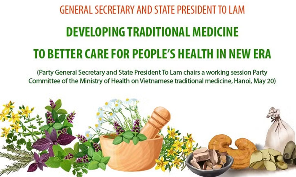 Party chief calls for stronger development of traditional medicine in new era