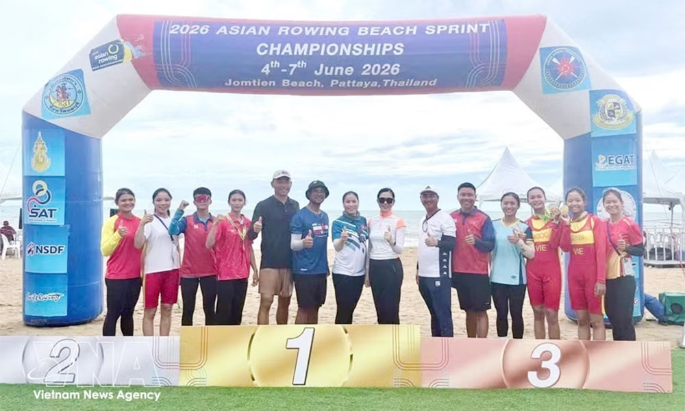 Vietnamese rowers, canoeists strike gold at Asian championships