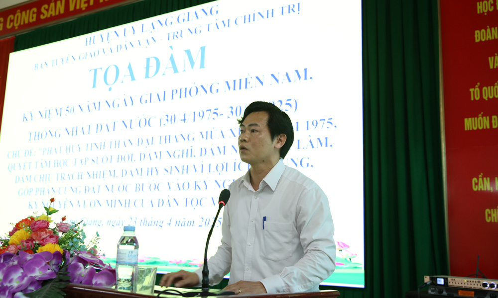 Lạng Giang tọa đàm kỷ niệm 50 năm giải phóng miền Nam, thống nhất đất nước
