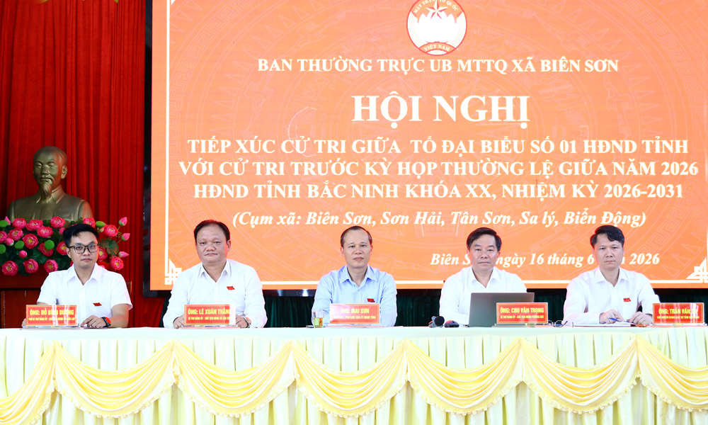 Tổ đại biểu số 1, HĐND tỉnh tiếp xúc cử tri tại xã Biên Sơn