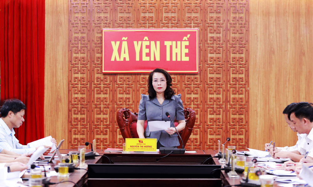 Phó Bí thư Thường trực Tỉnh ủy Nguyễn Thị Hương: Phấn đấu xây dựng xã Yên Thế trở thành phường vào năm 2028