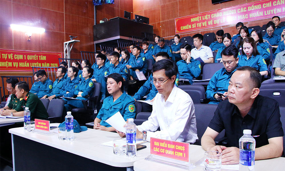 Cụm 1 Bắc Ninh khai mạc huấn luyện tự vệ năm 2026 