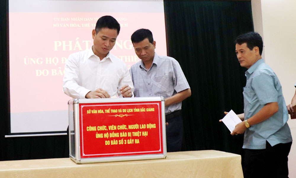 Sở Văn hóa, Thể thao và Trung tâm chăm sóc khách hàng MB66 Bắc Giang ủng hộ Mb667 Thể thao, Casino, Nổ hũ, Bắn cá bị thiệt hại do cơn bão số 3