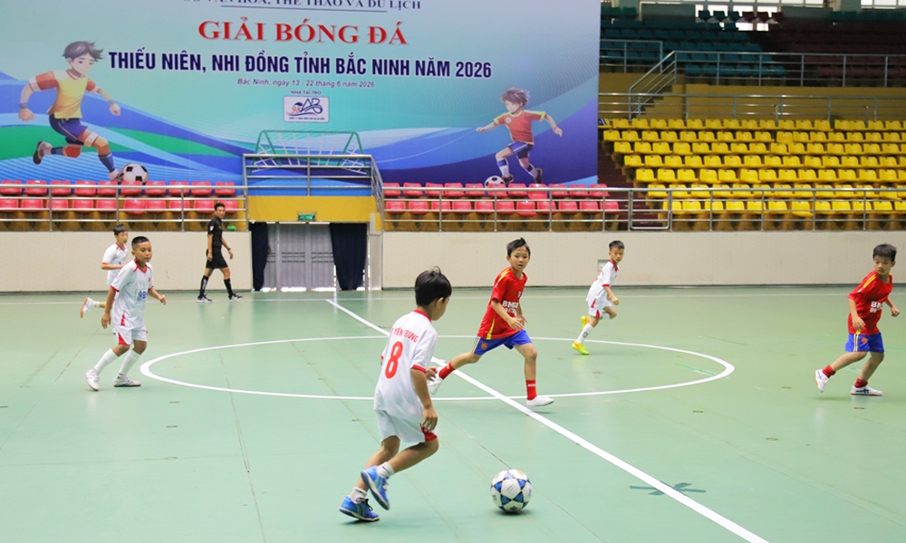Gần 150 vận động viên tham dự Giải bóng đá Thiếu niên, Nhi đồng tỉnh Bắc Ninh