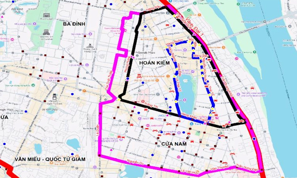 Hà Nội bắt đầu hạn chế phương tiện ở vùng lõi Hoàn Kiếm