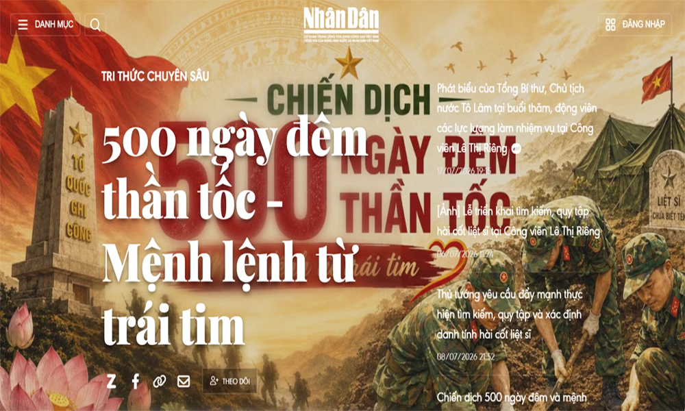 Báo Nhân Dân ra mắt Tri thức chuyên sâu về Chiến dịch 500 ngày đêm