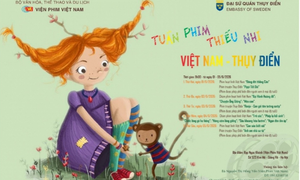 Tuần phim Thiếu nhi Việt Nam - Thụy Điển: Điểm hẹn văn hóa dịp Quốc tế Thiếu nhi 1/6