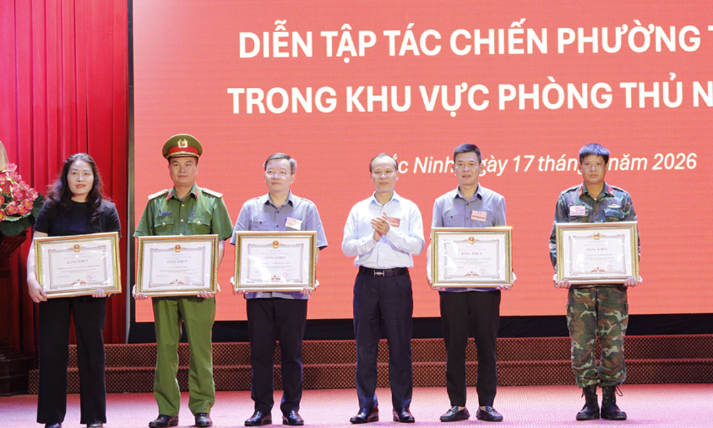 Phường Từ Sơn hoàn thành xuất sắc nhiệm vụ diễn tập tác chiến trong khu vực phòng thủ
