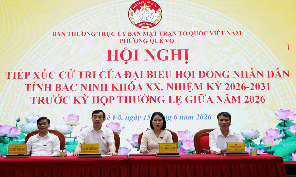 Đại biểu HĐND tỉnh Bắc Ninh tiếp xúc cử tri phường Quế Võ