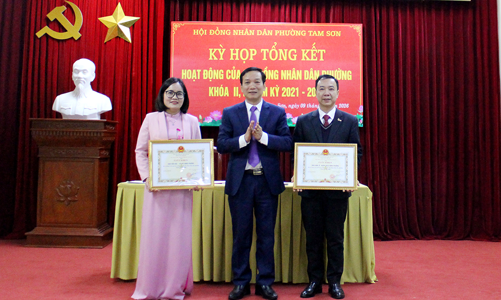 HĐND phường Tam Sơn tổng kết hoạt động nhiệm kỳ 2021 - 2026