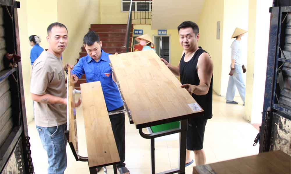 Huy động lực lượng di chuyển trường học phục vụ dự án sân bay Gia Bình