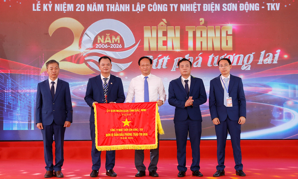 Công ty Nhiệt điện Sơn Động - TKV kỷ niệm 20 năm thành lập, đón nhận Cờ thi đua của UBND Trang Chủ Chính Thức MB66.COM