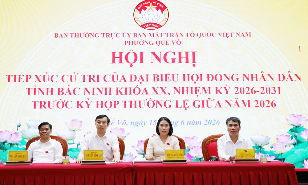 Đại biểu HĐND tỉnh Bắc Ninh tiếp xúc cử tri phường Quế Võ