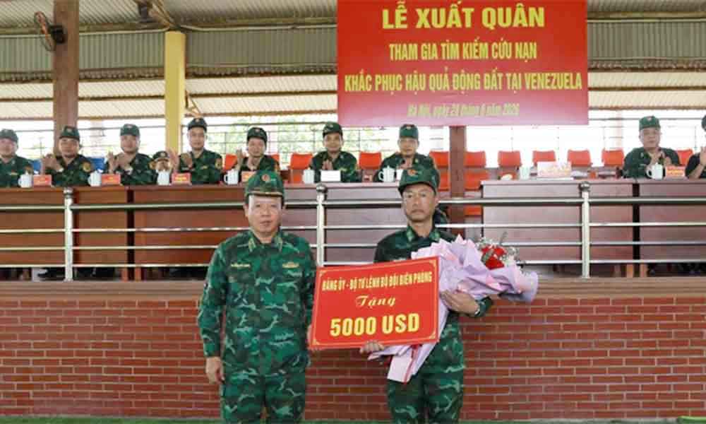 Bộ đội Biên phòng Việt Nam xuất quân tham gia khắc phục hậu quả động đất tại Venezuela