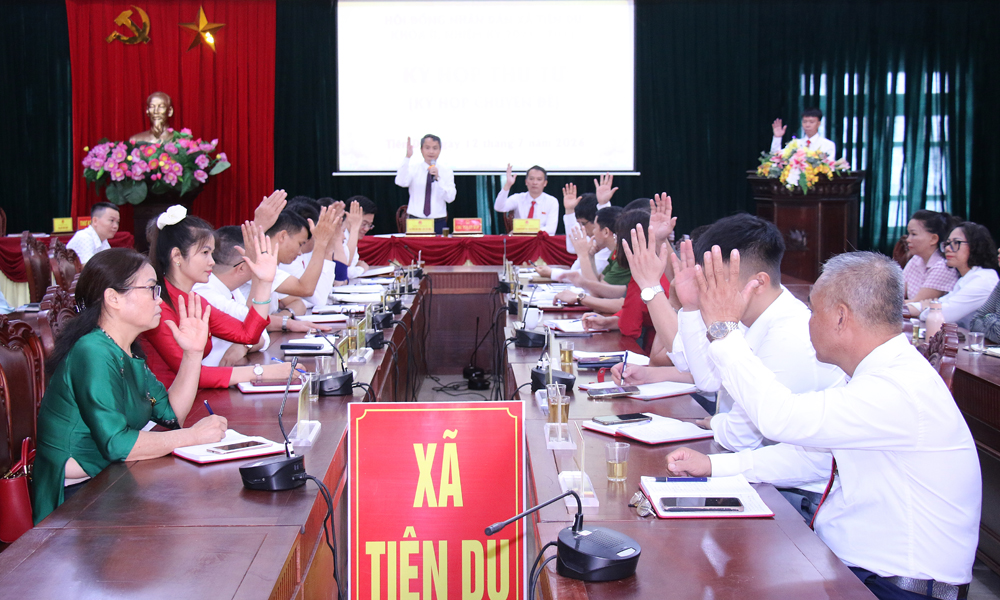 HĐND xã Tiên Du thông qua chủ trương thành lập phường