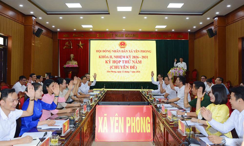 HĐND xã Yên Phong thống nhất 100% thông qua chủ trương thành lập phường Yên Phong