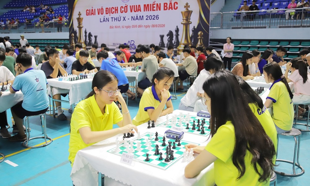 Khai mạc Giải vô địch Cờ vua miền Bắc lần thứ X năm 2026 tại Bắc Ninh